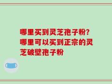 哪里买到灵芝孢子粉？哪里可以买到正宗的灵芝破壁孢子粉