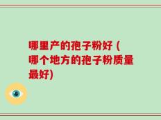 哪里产的孢子粉好 (哪个地方的孢子粉质量最好)
