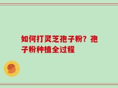 如何打灵芝孢子粉？孢子粉种植全过程