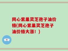 同心紫巢灵芝孢子油价格(同心紫巢灵芝孢子油价格大涨！)