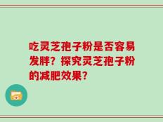 吃灵芝孢子粉是否容易发胖？探究灵芝孢子粉的减肥效果？