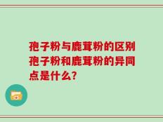 孢子粉与鹿茸粉的区别孢子粉和鹿茸粉的异同点是什么？