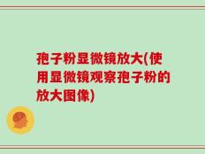 孢子粉显微镜放大(使用显微镜观察孢子粉的放大图像)