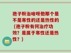 孢子粉治啥呀他那个是不是寒性的还是热性的 (孢子粉有何治疗功效？是属于寒性还是热性？)