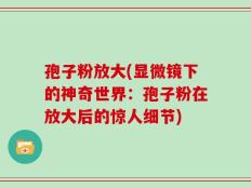 孢子粉放大(显微镜下的神奇世界：孢子粉在放大后的惊人细节)
