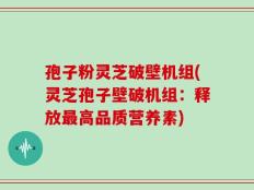孢子粉灵芝破壁机组(灵芝孢子壁破机组：释放最高品质营养素)
