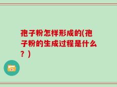 孢子粉怎样形成的(孢子粉的生成过程是什么？)