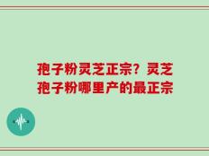 孢子粉灵芝正宗？灵芝孢子粉哪里产的最正宗