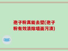 孢子粉真能去壁(孢子粉有效清除墙面污渍)
