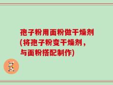 孢子粉用面粉做干燥剂(将孢子粉变干燥剂，与面粉搭配制作)
