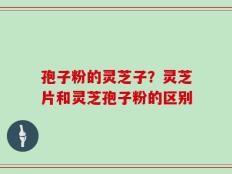 孢子粉的灵芝子？灵芝片和灵芝孢子粉的区别