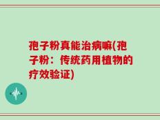 孢子粉真能治病嘛(孢子粉：传统药用植物的疗效验证)
