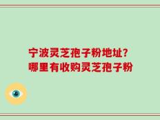 宁波灵芝孢子粉地址？哪里有收购灵芝孢子粉