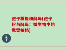 孢子粉能和酵母(孢子粉与酵母：微生物中的默契拍档)