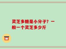 灵芝多糖是小分子？一般一个灵芝多少斤