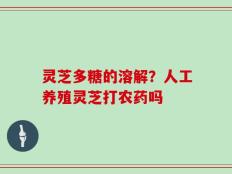 灵芝多糖的溶解？人工养殖灵芝打农药吗