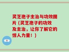 灵芝孢子主治与功效图片 (灵芝孢子的功效及主治，让你了解它的惊人力量！)