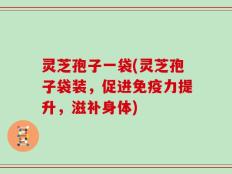 灵芝孢子一袋(灵芝孢子袋装，促进免疫力提升，滋补身体)