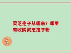 灵芝孢子从哪来？哪里有收购灵芝孢子粉