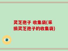 灵芝孢子 收集袋(采摘灵芝孢子的收集袋)