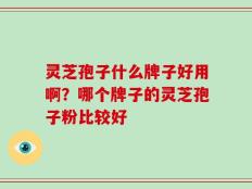 灵芝孢子什么牌子好用啊？哪个牌子的灵芝孢子粉比较好