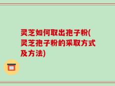 灵芝如何取出孢子粉(灵芝孢子粉的采取方式及方法)
