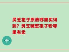 灵芝孢子原液哪里买得到？灵芝破壁孢子粉哪里有卖