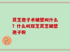 灵芝孢子术破壁叫什么？什么叫双芝灵芝破壁孢子粉