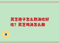 灵芝孢子怎么熬汤吃好吃？灵芝鸡汤怎么做