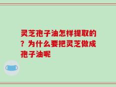 灵芝孢子油怎样提取的？为什么要把灵芝做成孢子油呢