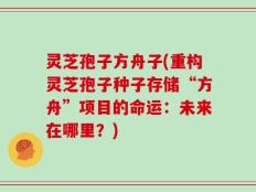 灵芝孢子方舟子(重构灵芝孢子种子存储“方舟”项目的命运：未来在哪里？)