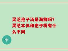 灵芝孢子汤是海鲜吗？灵芝本体和孢子粉有什么不同
