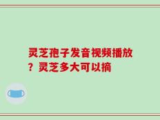 灵芝孢子发音视频播放？灵芝多大可以摘