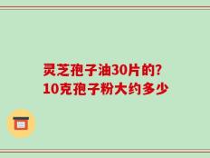 灵芝孢子油30片的？10克孢子粉大约多少