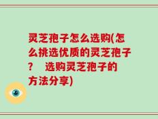 灵芝孢子怎么选购(怎么挑选优质的灵芝孢子？  选购灵芝孢子的方法分享)