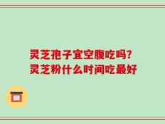 灵芝孢子宜空腹吃吗？灵芝粉什么时间吃最好