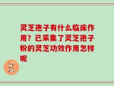灵芝孢子有什么临床作用？已采集了灵芝孢子粉的灵芝功效作用怎样呢