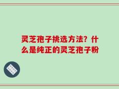 灵芝孢子挑选方法？什么是纯正的灵芝孢子粉