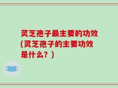 灵芝孢子最主要的功效(灵芝孢子的主要功效是什么？)