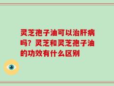 灵芝孢子油可以治肝病吗？灵芝和灵芝孢子油的功效有什么区别