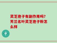 灵芝孢子有副作用吗？芳兰名叶灵芝孢子粉怎么样