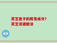 灵芝孢子的挥发成分？灵芝浸酒做法