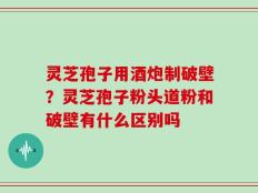 灵芝孢子用酒炮制破壁？灵芝孢子粉头道粉和破壁有什么区别吗