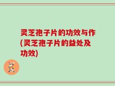 灵芝孢子片的功效与作(灵芝孢子片的益处及功效)