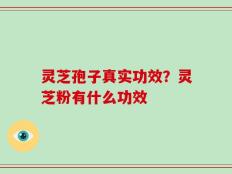 灵芝孢子真实功效？灵芝粉有什么功效