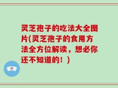 灵芝孢子的吃法大全图片(灵芝孢子的食用方法全方位解读，想必你还不知道的！)