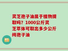 灵芝孢子油属于植物提取吗？1000公斤灵芝萃体可取出多少公斤纯孢子油