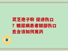 灵芝孢子粉 促进伤口？糖尿病患者腿部伤口愈合该如何用药