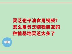 灵芝孢子油食用视频？怎么用灵芝赚钱朋友的种植基地灵芝太多了
