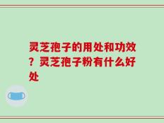 灵芝孢子的用处和功效？灵芝孢子粉有什么好处